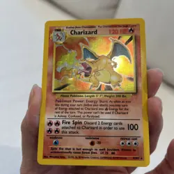 Pokemon TCG Base Set Charizard 4/102 Holo Rare LP+ - Image 2