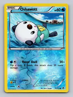 Oshawott 37/113 Common Legendary Treasures Pokemon Reverse Holo Lightly Played - Image 1