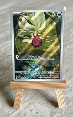 Pokemon TCG Venipede AR 132/086 Black Bolt Holo (English) - NM - Image 1
