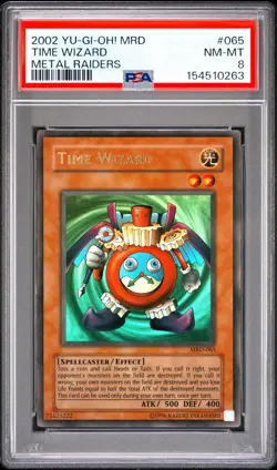 2001 Yu-Gi-Oh Time Wizard Metal Raiders PSA 8 Original Print - Image 1