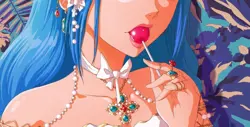 Anime one piece nefertari vivi jewelry lollipop lips Play Gaming Mat Desk Game - Image 1