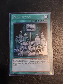 Yu-Gi-Oh! SECRET RARE CARD PROHIBITION LCYW-EN267 1ST NM/VLP - Image 1