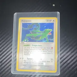 Pokemon Rayquaza 22/107 EX Deoxys Rare 80 HP Tumbling Attack Dragon Aura Card - Image 1