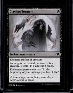 MTG Magic the Gathering Clawing Torment (91/572) Kamigawa Neon Dynasty NM - Image 1