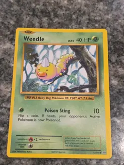 SHADOWLESS Weedle 1999 Pokemon Base Set 69/102 - Image 1