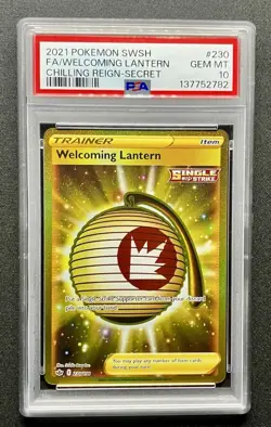 2021 Pokemon - SWSH FA/Welcoming Lantern Chilling Reign Secret - #230 - PSA 10 - Image 5