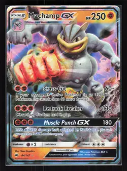 Machamp GX Holo Ultra Rare Pokemon SM - Burning Shadows 64/147 NM - Image 1