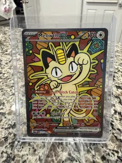 Pokemon Meowth ex 121/088 Perfect Order Special Illustration Rare SIR Holo - Image 1
