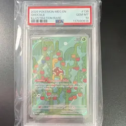 Pokemon Shuckle 136/132 Mega Evolution Illustration Rare Holo 80 HP English PSA… - Image 1
