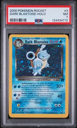 *NEW CERT* PSA 7 Dark Blastoise 3/82 Holo Pokemon 2000 Team Rocket Unlimited - Image 1