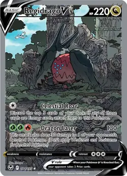 Pokemon Holofoil - Regidrago V (Alternate Full Art) - 184/195 / NM / English - Image 1