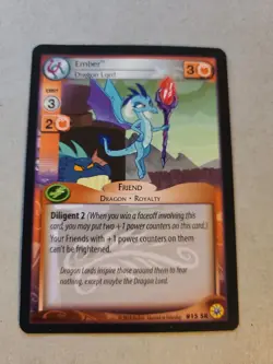 My Little Pony Collectible Card Game - Ember, Dragon Lord - SR #15 - Image 1