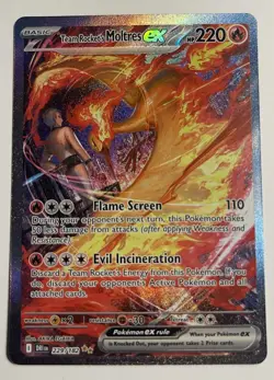 Pokemon TCG Moltres EX Team Rockets Card 229/182 Sir Destined Rivals - Image 1