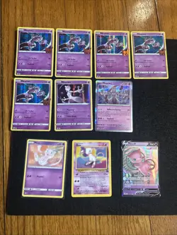 10 Pokemon Card Lot - Mew & Mewtwo Vintage Modern - Image 1