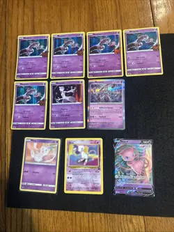 10 Pokemon Card Lot - Mew & Mewtwo Vintage Modern - Image 2