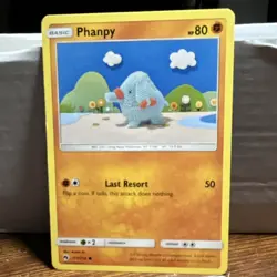 Pokemon TCG PHANPY 2018 Pokemon Lost Thunder POKEMON 111/214 - Image 1
