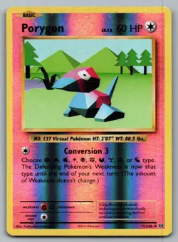 Porygon 71/108 Uncommon Evolutions Pokemon Reverse Holo Near Mint - Image 1