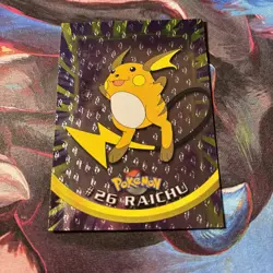 Pokemon Topps Tv Animation Raichu #26 Flame Textured Holo Black Logo - Image 1