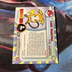 Pokemon Topps Tv Animation Raichu #26 Flame Textured Holo Black Logo - Image 2