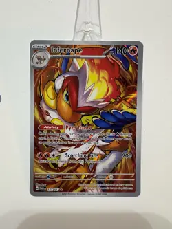 Pokemon Infernape 173/167 Twilight Masquerade 140 HP Illustration Rare Holo ENG - Image 1