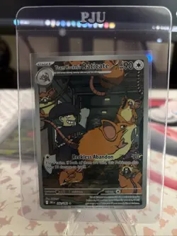The Pokemon Company Team Rocket's Raticate 202/182 SV10 Holo IR NM English - Image 1