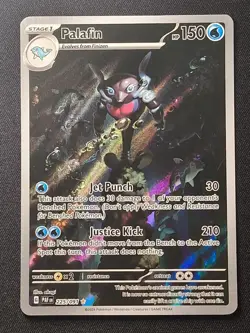 Palafin 225/091 Illustration Rare Paldean Fates Pokemon NM/M - Image 1