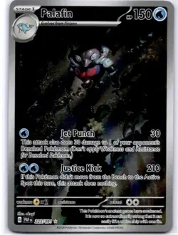 Palafin 225/091 Illustration Rare Paldean Fates Pokemon Near Mint - Image 1