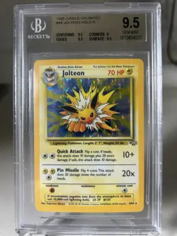Pokemon 1999 Jungle Unlimited Jolteon Holo BGS 9.5 Wizards Of The Coast - Image 1