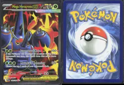 MEGA HERACROSS EX 108/094 ULTRA RARE PHANTASMAL FLAMES POKEMON NM/M - Image 1