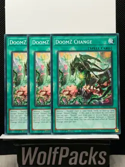 Yu-Gi-Oh! Burst Protocol - DoomZ Change 1st Edition BPRO-EN055 Lot X3 - Image 1