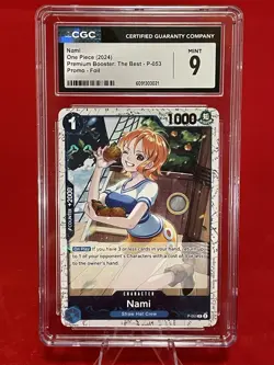 Nami 2025 One Piece PRB01 The Best P-053 "Jolly Roger Foil" CGC 9 Mint Promo - Image 3