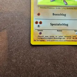 German Hitmonchan 7/102 Pokemon Base Set Holo Rare Card - MP - Image 4