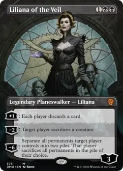 Liliana of the Veil (Borderless) - Light Play MTG Dominaria United - Image 1