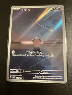 Cleffa Pokemon TCG Full Art Illustration Rare Holo Obsidian Flames 202/197 - Image 1