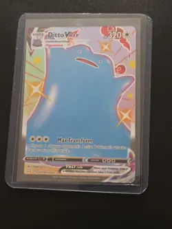Pokemon TCG Ditto VMAX SV119/SV122 Shiny Holo Rare Full Art Holo - Image 1