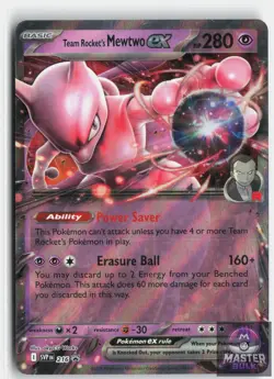 Team Rocket's Mewtwo ex 216 Holo Promo Scarlet & Violet Promo Pokemon Near Mint - Image 1