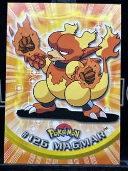 Magmar #126 Blue Label - 1999 Pokemon Topps TV Animation Series 1 Regular LP - Image 3