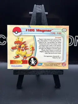 Magmar #126 Blue Label - 1999 Pokemon Topps TV Animation Series 1 Regular LP - Image 5