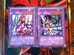 Super Roboyarou + Super Robolady - LOD-074 LOD-073 Unlimited Edition Yugioh MP - Image 1