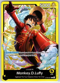 Monkey.D.Luffy (001) ST29-001 Leader Starter Deck 29: Egghead One Piece Foil NM - Image 1