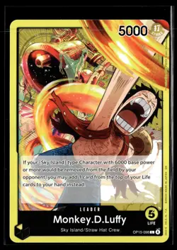 MONKEY.D.LUFFY OP15-098 LEADER ADVENTURE ON KAMI'S ISLAND ONE PIECE NM/M - Image 1