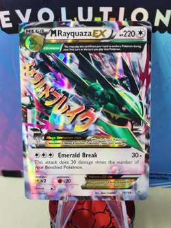 M Rayquaza EX 76/108 Roaring Skies Holo Pokemon Card Nm/lp - Image 1