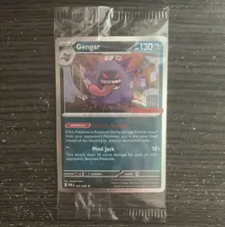 Pokemon Gengar Promo Card TWO BOARDER SWIRLS Sealed Pack GameStop - Image 1