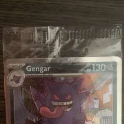Pokemon Gengar Promo Card TWO BOARDER SWIRLS Sealed Pack GameStop - Image 4