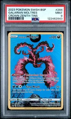 Galarian Moltres SWSH284 SWSH: Sword & Shield Promo Cards Holo PSA 9 - Image 1