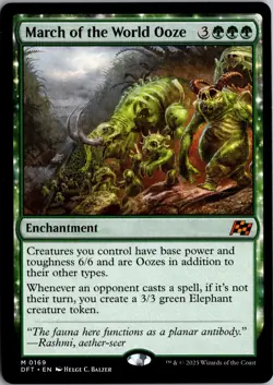 March of the World Ooze 169 Mythic Aetherdrift Magic: The Gathering Near Mint - Image 1