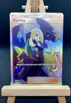 Pokemon TCG Cynthia Hidden Fates Full Art Holo Card SV82/SV94 NM - Image 1