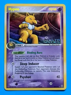 Hypno Stamped Reverse Holo 23/113 EX Delta Species MP Pokemon TCG - Image 1