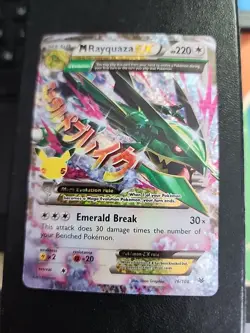 Pokemon Mega Rayquaza EX Ultra Rare 76/108 2015 Celebrations LP - Image 1