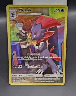 Pokemon Card - Weavile 238/236 - Cosmic Eclipse - Secret Rare, NM! - Full Art - Image 2